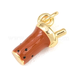 Brass Enamel Pendants&nbsp;KK-B168-01G-02