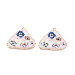 Printed Alloy Enamel Pendants&nbsp;ENAM-N071-05G