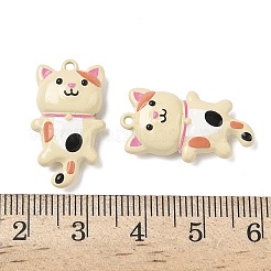 焼付塗装合金ペンダント  猫の形  23.5x13x5.5mm  穴：1.2mm&nbsp;FIND-D002-02C