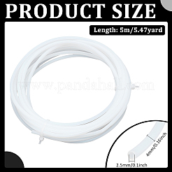 PTFE耐性ホース  チューブ  ホワイト  4mm  内径：2.5mm  5 m /ロール&nbsp;FIND-WH0165-08