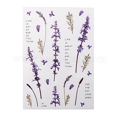 Flower Pattern Waterproof Self Adhesive Hot Stamping Stickers&nbsp;DIY-I063-07
