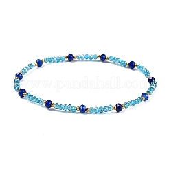 Electroplate Glass Beaded Stretch Bracelets&nbsp;BJEW-JB05337-M