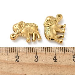 304ステンレススチールビーズ  18KGP本金メッキ  象  12x17x4mm  穴：1.2mm&nbsp;STAS-F309-A02