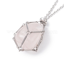 Crystal Holder Cage Necklace&nbsp;NJEW-JN04585
