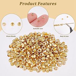 300個3スタイル真鍮ビーズ  長持ちメッキ  混合形状  ゴールドカラー  2~2.5x2~2.5x1.5~2mm  穴：1~1.2mm  100個/スタイル&nbsp;KK-FH0004-03