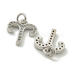 Rack Plating Brass Micro Pave Cubic Zirconia Pendants&nbsp;KK-K386-02G-P