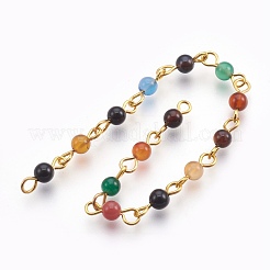 Handmade Natural Agate Beaded Chains&nbsp;X-AJEW-JB00448-02