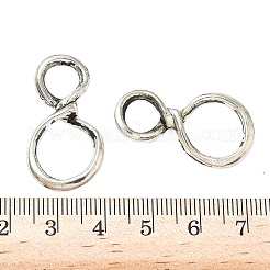 合金のチベット風チャーム  無限チャーム  カドミウムフリー＆鉛フリー  アンティークシルバー  31x16.5x5mm  穴：7.5mm  約502個/1000g&nbsp;FIND-L022-11AS