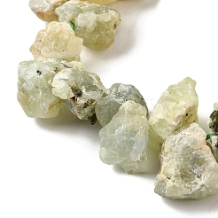天然石プレナイトビーズ連売り  ラフ原石  ナゲット  7~20x12~23x6~18mm  穴：0.8~1mm  約18~30個/連  7.48''~8.07''（19~20.5センチメートル）&nbsp;G-S386-B03