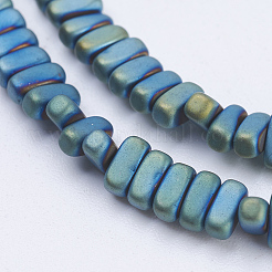 Electroplate Non-magnetic Synthetic Hematite Beads Strands&nbsp;G-J382-2x4x2mm-A-F