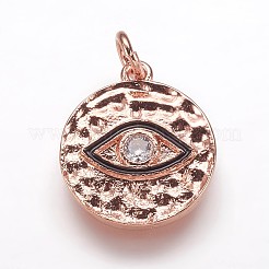 Hammered Brass Pendants&nbsp;KK-K207-02