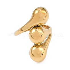 304 Stainless Steel Open Cuff Rings for Women&nbsp;RJEW-A049-01A-G