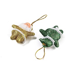 6Pcs 6 Colors Christmas Santa Claus Foam Pendant Decorations&nbsp;HJEW-A011-01