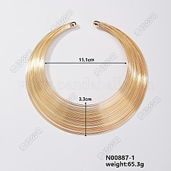 Cool Hip Hop Iron Multi-Layered Wire Cuff Choker Necklaces for Women&nbsp;UO4532-1