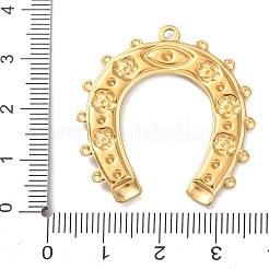 304ステンレスペンダント  エナメル  蹄鉄チャーム  ゴールドカラー  35x32.5x2mm  穴：1.8mm&nbsp;STAS-K329-03G