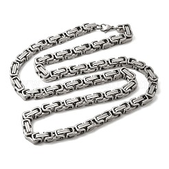 Non-Tarnish 201 Stainless Steel Byzantine Chain Necklaces&nbsp;NJEW-V0292-07