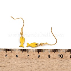 Ocean Series 304 Stainless Steel Enamel Dangle Earrings&nbsp;EJEW-K017-01E-G