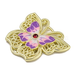 Rack Plating Alloy Enamel Pendants&nbsp;PALLOY-F312-47G-02