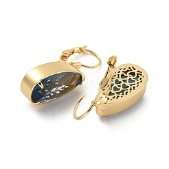 Glass Leverback Earrings&nbsp;EJEW-P269-04KCG