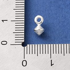 スターリングシルバーのスパイラルチャーム925個  銀  8x4.5mm  穴：1.7mm&nbsp;STER-H118-02S