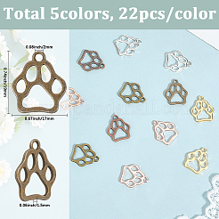 110Pcs 5 Colors Tibetan Style Alloy Pendants&nbsp;FIND-SC0019-81