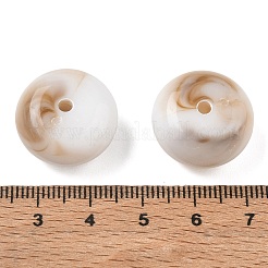 ツートンアクリルビーズ  天然石風  ロンデル  小麦  19.5x11mm  穴：2.5mm  約165個/500g&nbsp;AC-CBABA33-01O