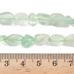 天然のグリーンフローライトビーズ連売り  ナゲット  タンブルストーン  グリーン  8~15x7~10x4~6mm  穴：0.9mm  約41~42個/連  15.16''（38.5cm）〜15.75''（40cm）&nbsp;G-D339-A01