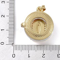Brass Cubic Zirconia with Glass Pendents&nbsp;KK-Q815-10G