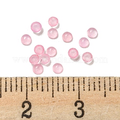 天然の白翡翠の染色カボション  半円  ピンク  2x1mm&nbsp;G-H309-02-02