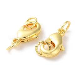 Rack Plating Brass Lobster Claw Clasps&nbsp;KK-F090-26G-02