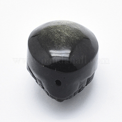 Natural Golden Sheen Obsidian Beads&nbsp;G-P360-02
