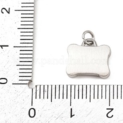 304ステンレススチールチャーム  ハート付きカメラ  丸カン付き  ステンレス鋼色  10.5x11.5x3mm&nbsp;STAS-I360-03P