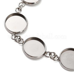Non-Tarnish 304 Stainless Steel Bracelet Making&nbsp;SA-CBAFBB7-02P-B