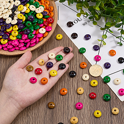 600Pcs 12 Colors Wood Beads&nbsp;WOOD-PH0003-86