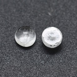 天然水晶カボション  ロッククリスタルカボション  半円/ドーム  4x1.5~2.5mm&nbsp;G-O175-23-08