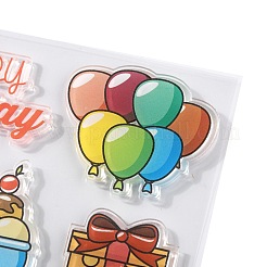 シリコーン切手  DIYスクラップブッキング用  装飾的なフォトアルバム  カード作り  スタンプシート  誕生日をテーマにした模様  模様：9~74x9~55ミリ  160x110x3mm&nbsp;DIY-K021-D03