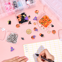 3 Bags Rectangle Plastic Organizer Storage Boxes with 30Pcs Mini Square Nail Art Small Items Cases and 168Pcs Label Printer Paper&nbsp;CON-DR0001-08