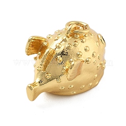 Brass Micro Pave Cubic Zirconia Pendants&nbsp;KK-L209-090G