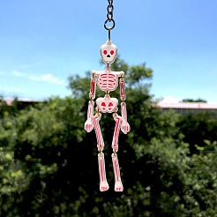 DIYスケルトンコンポネネットペンダントシリコーン型  レジン型  UVレジン用  エポキシ樹脂ジュエリー作り  ハロウィンモチーフ  ディープスカイブルー  93x58x4mm  穴：1.5mm  内径：15.5~26x4~22.5mm&nbsp;DIY-D060-43