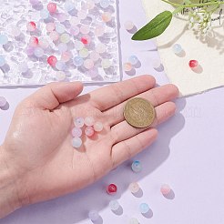 264色ツートンガラスビーズ12個。  ラウンド  ミックスカラー  8x7mm  穴：1.4mm  22個/カラー&nbsp;GLAA-CJ0002-32