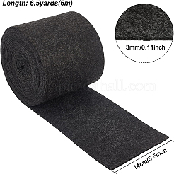 DIYクラフト用品不織布刺繍針フェルト  スレートグレイ  140x3mm  約6m /ロール&nbsp;DIY-WH0156-92F