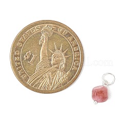 Natural Colorful Tourmaline Dice Charms&nbsp;PALLOY-JF04580-03