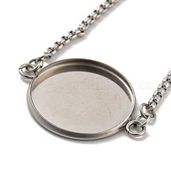 Non-Tarnish 304 Stainless Steel Round Cabochon Setting Bracelets&nbsp;LS-DIY-Z026-01C