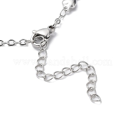 Non-Tarnish 304 Stainless Steel Bowknot Link Chain Necklace&nbsp;NJEW-K249-07P