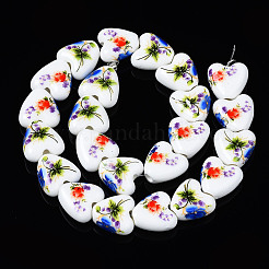 Handmade Porcelain Ceramic Beads Strands&nbsp;PORC-S502-043B