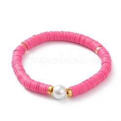 Handmade Polymer Clay Heishi Beads Stretch Bracelets&nbsp;BJEW-JB05759