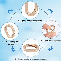 18Pcs Alloy Spring Gate Rings&nbsp;FIND-SP0001-42