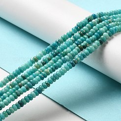 天然ドロマイトビーズ連売り  合成オパールと  染め  ロンデル  ターコイズ  4x2mm  穴：0.7mm  約177個/連  15.94''（40.5センチメートル）&nbsp;G-K350-A01-01C