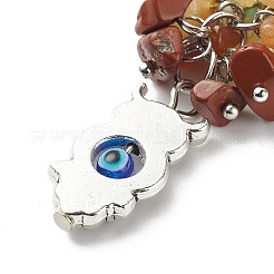 Chakra Natural Gemstone Chip Bead Keychain&nbsp;KEYC-JKC00415-02
