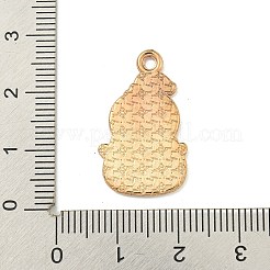 クリスマスの子猫の合金エナメルペンダント  ライトゴールド  猫のチャーム  雪だるま  25x15x1.2mm  穴：2mm&nbsp;X-ENAM-I060-02C